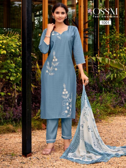 Ossm Noor Viscos Vetican Silk Wholesale Readymade Suit Collection - Image 7