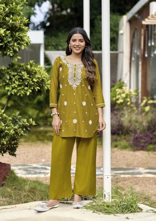 Ossm Vama Vol 4 Viscose Vetican Silk Wholesale Fancy Co Ord Set Collection - Image 2