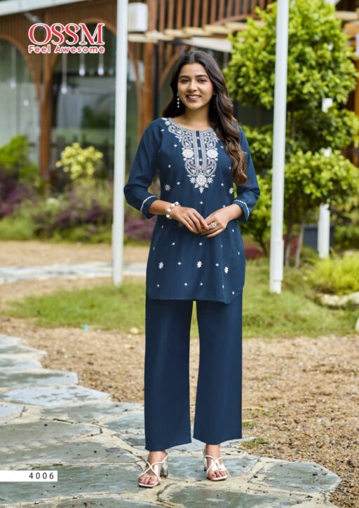 Ossm Vama Vol 4 Viscose Vetican Silk Wholesale Fancy Co Ord Set Collection - Image 3