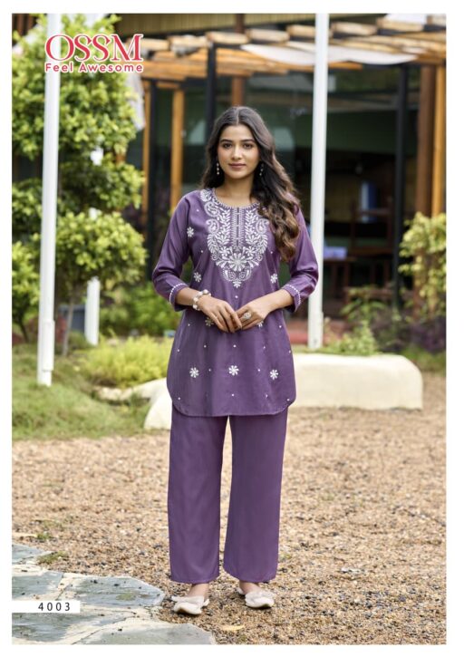 Ossm Vama Vol 4 Viscose Vetican Silk Wholesale Fancy Co Ord Set Collection - Image 4