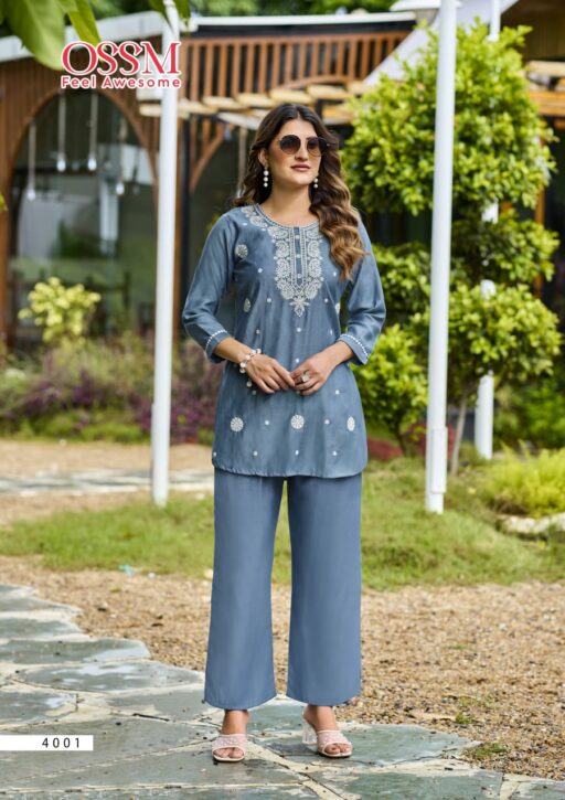 Ossm Vama Vol 4 Viscose Vetican Silk Wholesale Fancy Co Ord Set Collection - Image 5