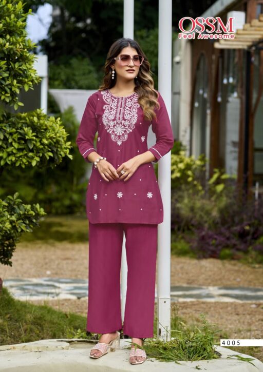 Ossm Vama Vol 4 Viscose Vetican Silk Wholesale Fancy Co Ord Set Collection - Image 6