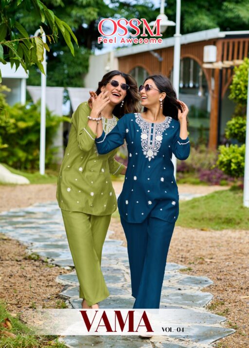 Ossm Vama Vol 4 Viscose Vetican Silk Wholesale Fancy Co Ord Set Collection