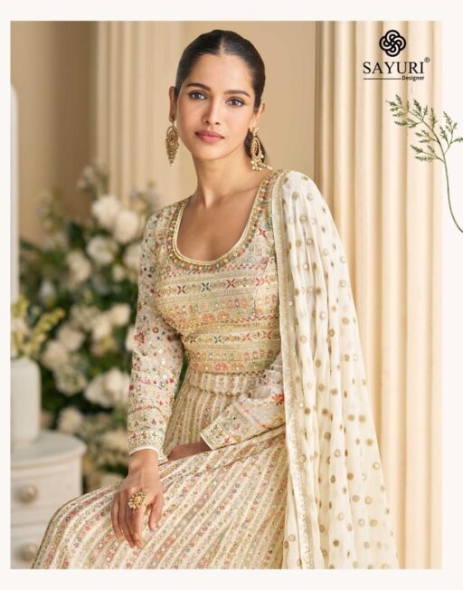 Sayuri Parampara Georgette Embroidery Wholesale Party Wear Gown Collection - Image 6