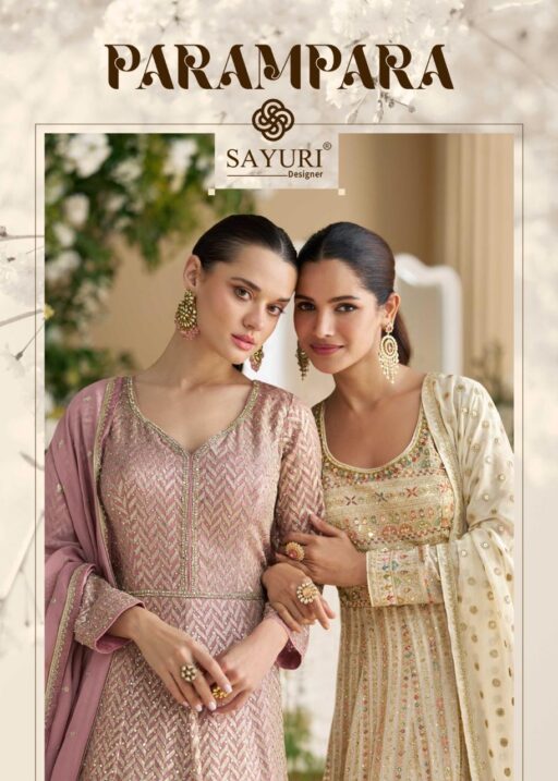 Sayuri Parampara Georgette Embroidery Wholesale Party Wear Gown Collection