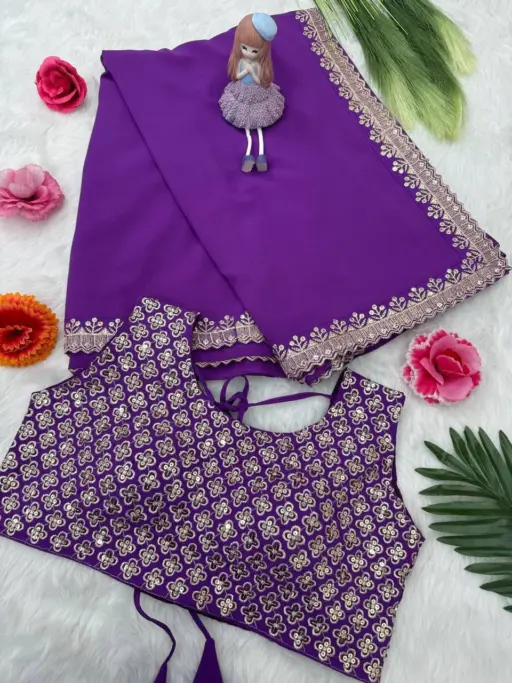 Rama Export Pratiksha Pure Soft Georgette Wholesale Fancy Sarees Collection - Image 2