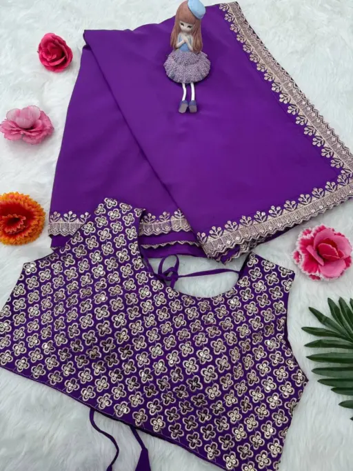 Rama Export Pratiksha Pure Soft Georgette Wholesale Fancy Sarees Collection - Image 6