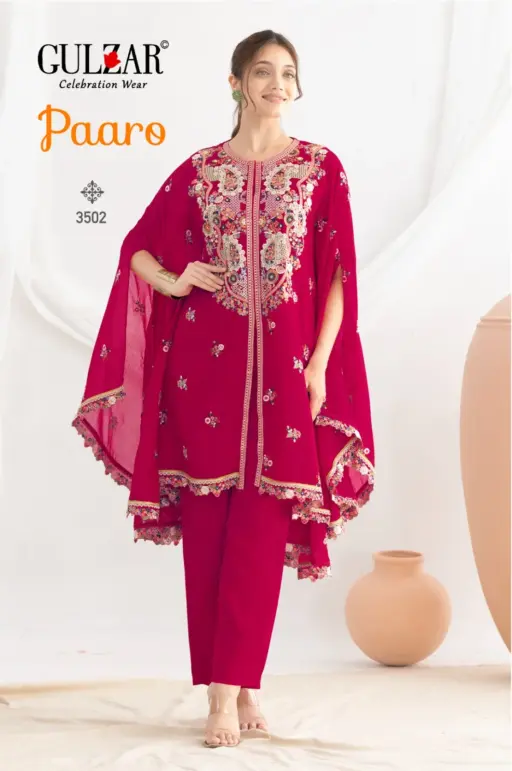 Gulzar Paaro Elegant Chinon Embroidery Wholesale Designer Kaftan Collection - Image 4