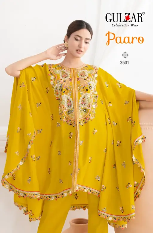 Gulzar Paaro Elegant Chinon Embroidery Wholesale Designer Kaftan Collection - Image 8