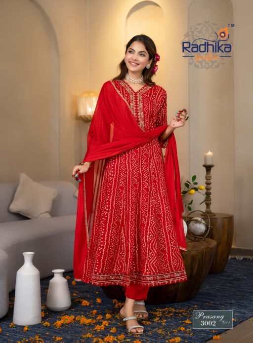 Radhika Prasang Vol 3 Rayon Print Embroidery Wholesale Kurti Pant and Dupatta Collection - Image 3