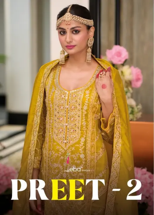 Eba Lifestyle Preet-2 Heavy Silk Embroidery Wholesale Designer Wedding Wear Collection