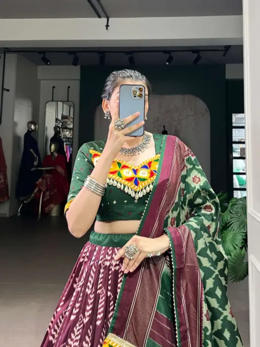 Rama Export RE- 06 Tasar Silk Wholesale Navratri Chaniya Choli Collection - Image 2