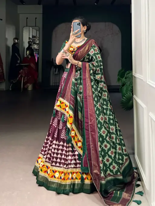 Rama Export RE- 06 Tasar Silk Wholesale Navratri Chaniya Choli Collection - Image 4
