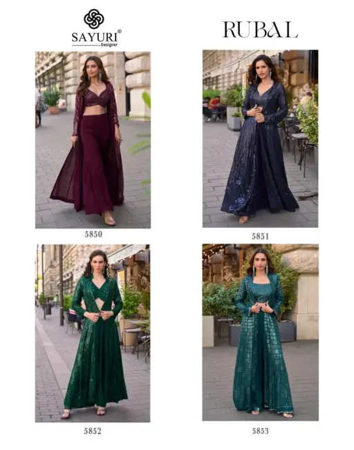 Sayuri Rubal Real Premium Georgette Wholesale Indo Western Collection - Image 10