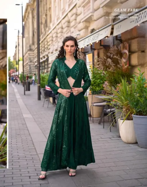 Sayuri Rubal Real Premium Georgette Wholesale Indo Western Collection - Image 6