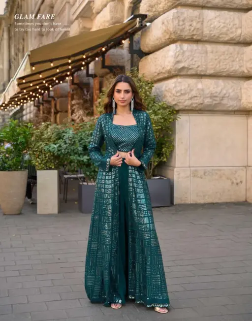 Sayuri Rubal Real Premium Georgette Wholesale Indo Western Collection - Image 8
