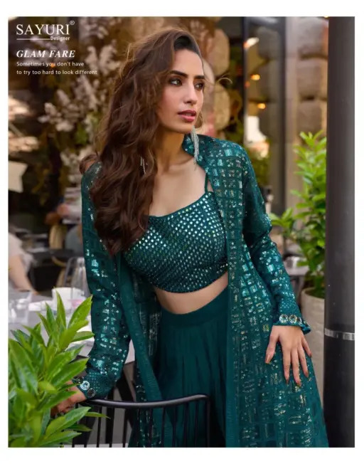 Sayuri Rubal Real Premium Georgette Wholesale Indo Western Collection - Image 9