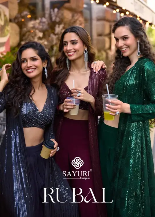 Sayuri Rubal Real Premium Georgette Wholesale Indo Western Collection