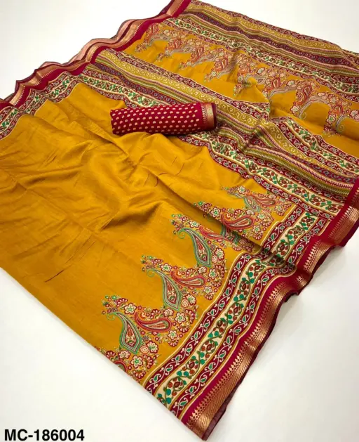 Rajyog Mul Cotton With Kashmiri Printed Wholesale Saree Collection - Image 11