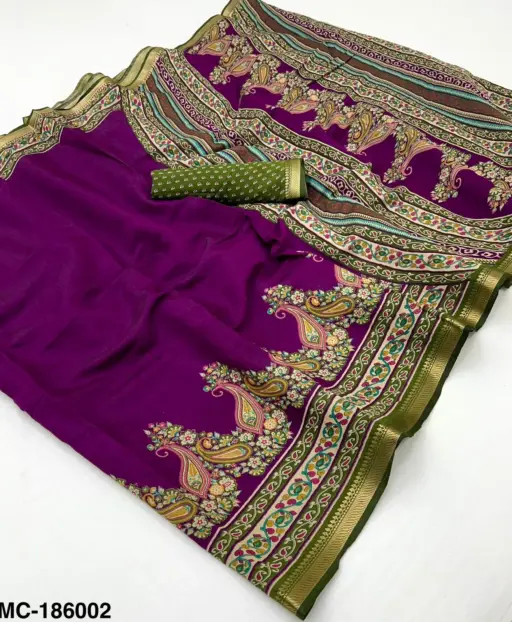 Rajyog Mul Cotton With Kashmiri Printed Wholesale Saree Collection - Image 9