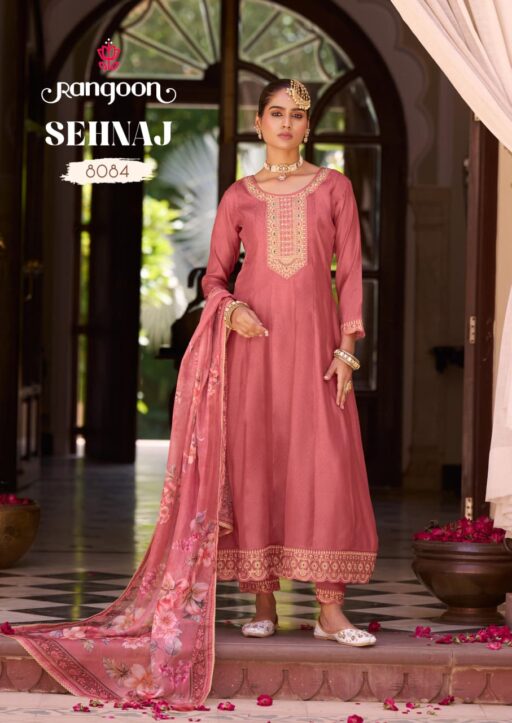 Rangoon Sehnaj Silk Fancy Katli Work Wholesale Festival Wear Readymade Collection - Image 2