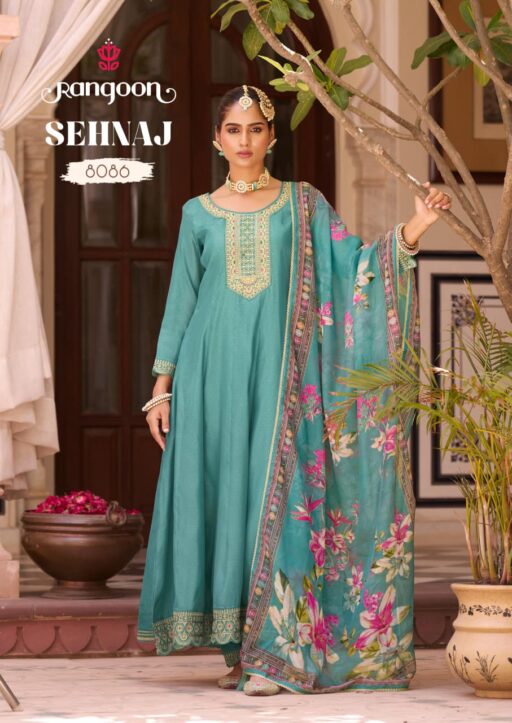 Rangoon Sehnaj Silk Fancy Katli Work Wholesale Festival Wear Readymade Collection - Image 3