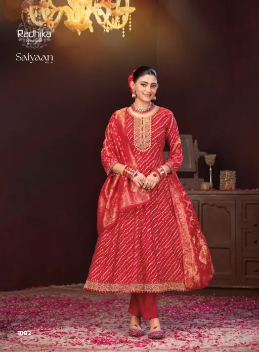 Radhika Saiyaan Vol 1 Berlin Silk Wholesale Top Bottom and Dupatta Collection - Image 2