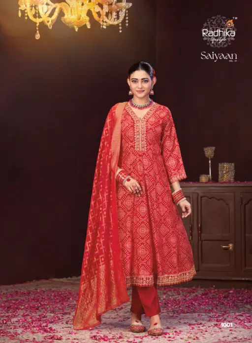Radhika Saiyaan Vol 1 Berlin Silk Wholesale Top Bottom and Dupatta Collection - Image 3