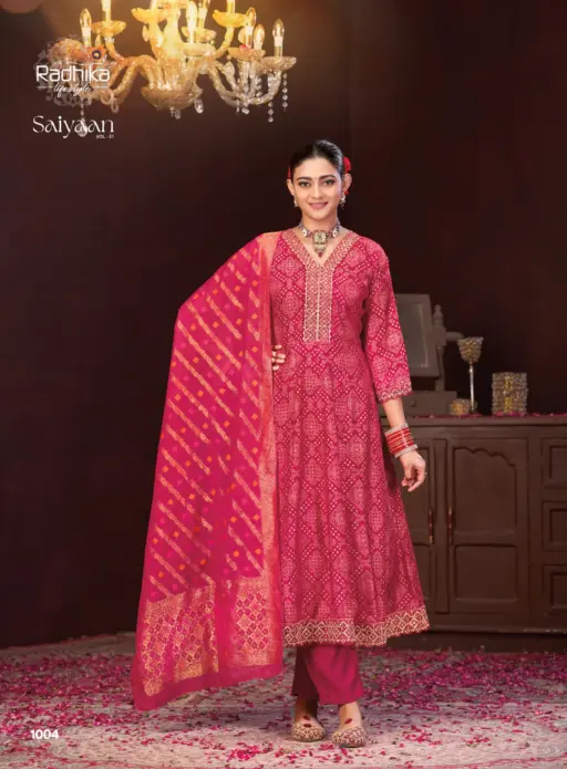 Radhika Saiyaan Vol 1 Berlin Silk Wholesale Top Bottom and Dupatta Collection - Image 4
