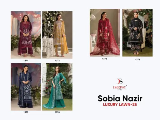 Deepsy Sobia Nazir Lawn 25 Cotton Embroidery Wholesale Pakistani Salwar Kameez Collection - Image 11