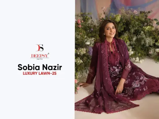 Deepsy Sobia Nazir Lawn 25 Cotton Embroidery Wholesale Pakistani Salwar Kameez Collection - Image 5