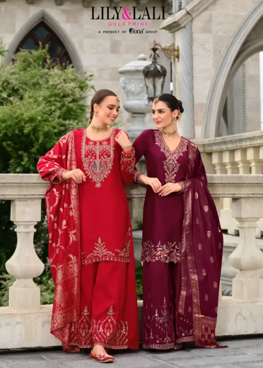 Lily And Lali Suhagini Silk Embroidery and Handwork Wholesale Readymade Collection