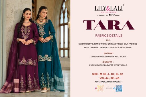 Lily And Lali Tara Silk Embroidery and Handwork Wholesale Readymade Collection - Image 9