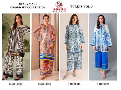 Aasha Turkis Vol 3 Modal Sattin Wholesale Co-Ord Set Collection - Image 5