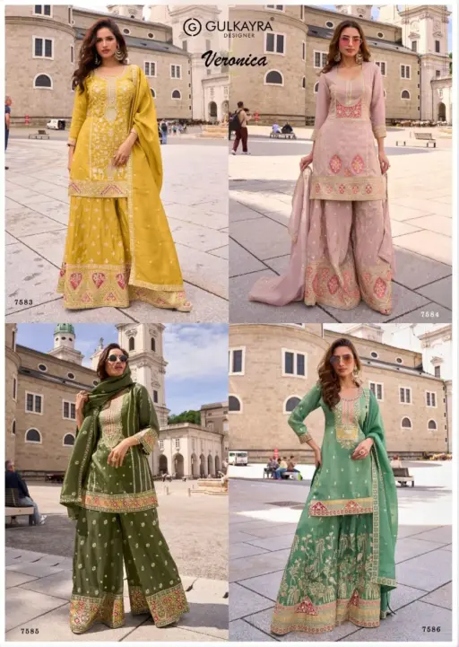 Gulkayra Veronica Real Simar Silk Wholesale Designer Salwar Kameez Collection - Image 6