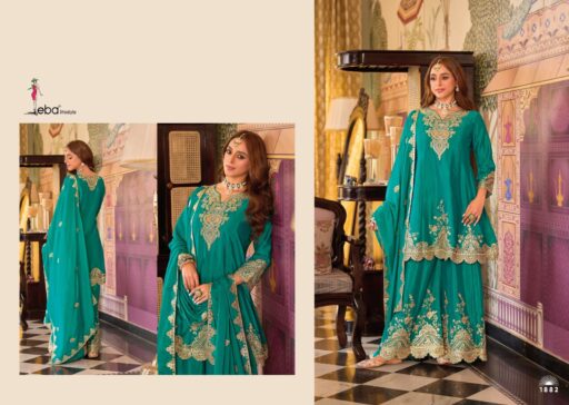 Eba Kalista Chinon Embroidery Work Wholesale Readymade Salwar Suit Collection - Image 4