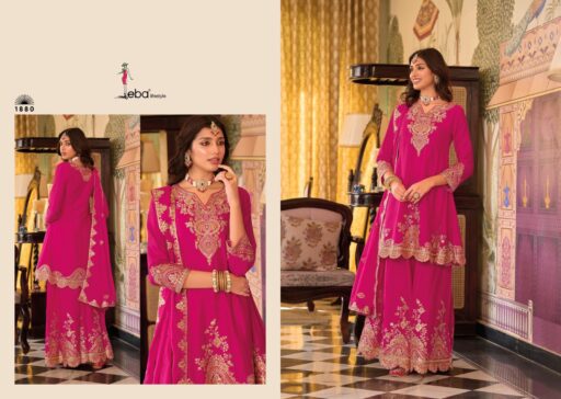 Eba Kalista Chinon Embroidery Work Wholesale Readymade Salwar Suit Collection - Image 7