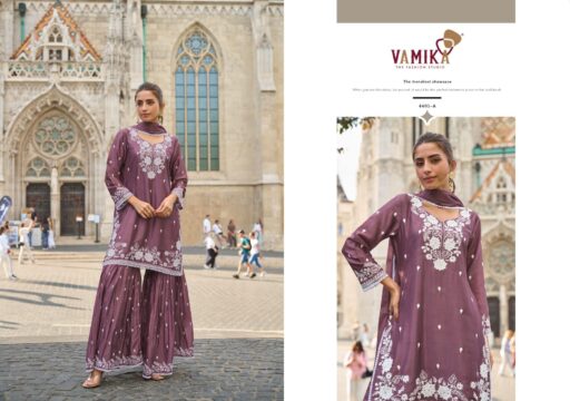 Vamika™️ Anamika Vol 3 Heavy Chinnon Wholesale Readymade Suit Collection - Image 6