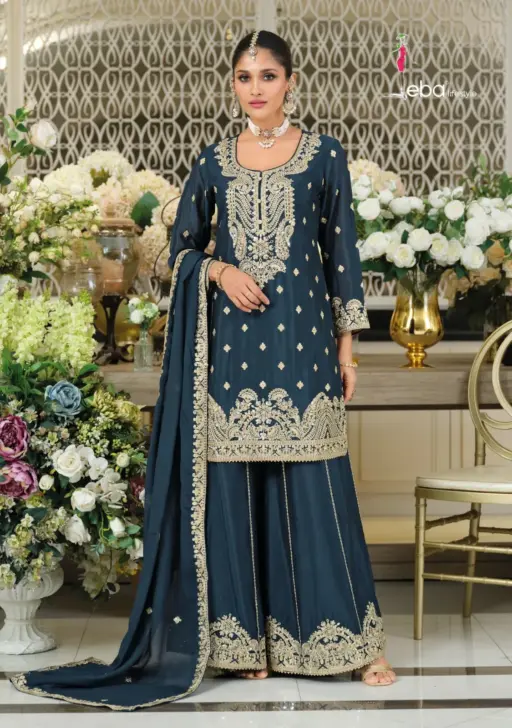Eba Lifestyle Afrozeh Heavy Chinon Wholesale Designer Party Wear Suit Collection - Image 3