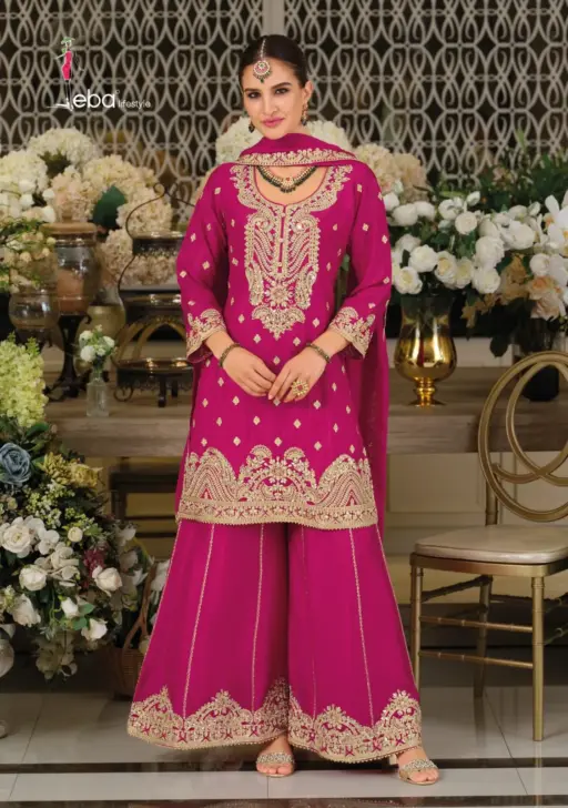 Eba Lifestyle Afrozeh Heavy Chinon Wholesale Designer Party Wear Suit Collection - Image 5