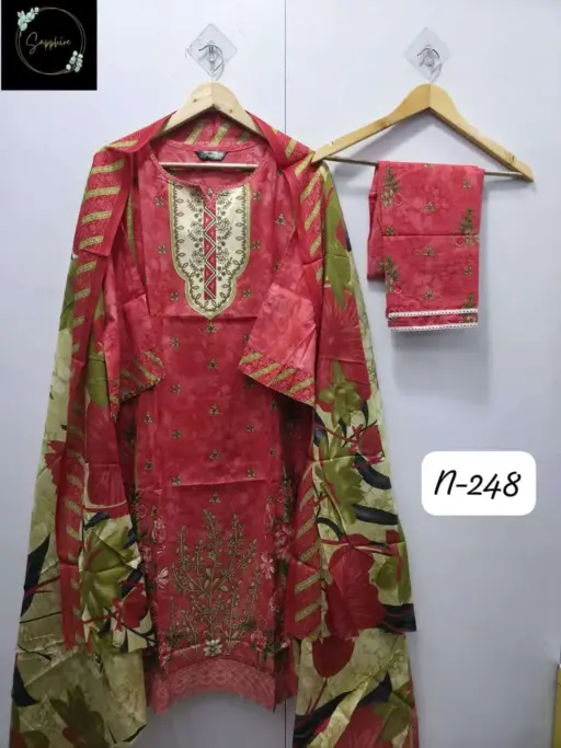 Rama Export Agha Noorain N 248 Pure Lawn Wholesale Pakistani Readymade Suit Collection - Image 5