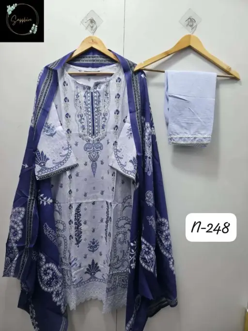 Rama Export Agha Noorain N 248 Pure Lawn Wholesale Pakistani Readymade Suit Collection - Image 7