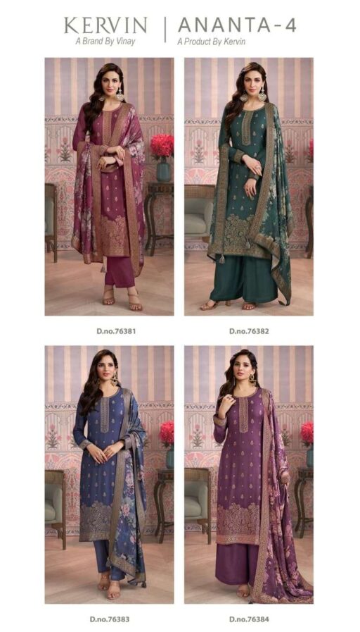 Vinay Kervin Ananta Vol 4 Viscose Pashmina Wholesale Winter Salwar Suits Collection - Image 7