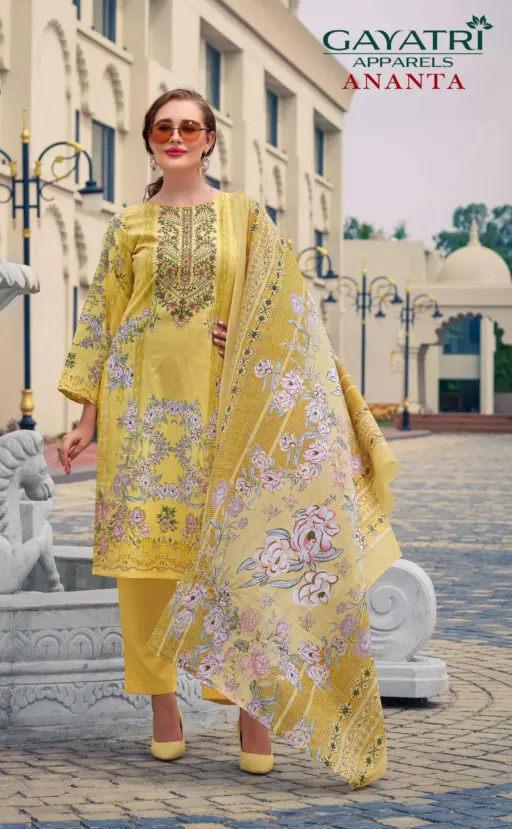 Gayatri Apparels Ananta‎ Vol 1 Pure Cambric‎‎ Cotton Wholesale Fancy Embroidery Work Suit Collection - Image 9