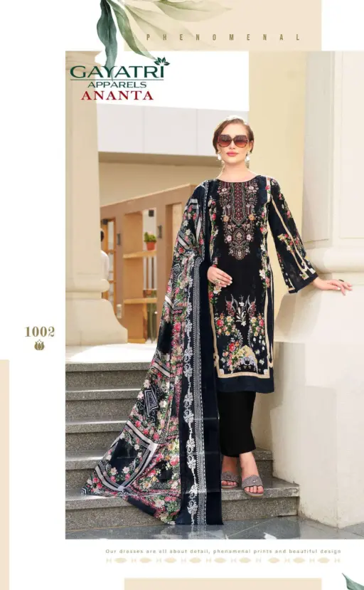 Gayatri Apparels Ananta‎ Vol 1 Pure Cambric‎‎ Cotton Wholesale Fancy Embroidery Work Suit Collection - Image 2