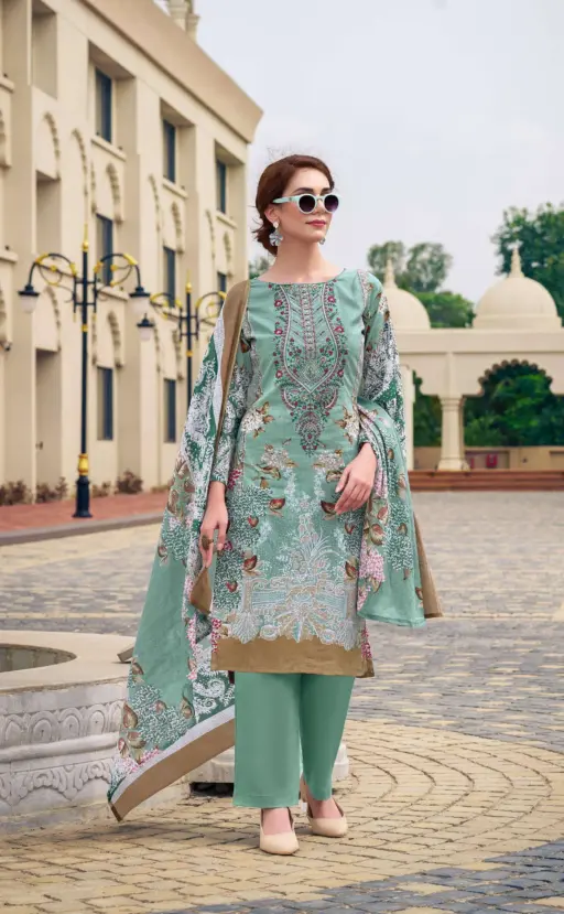 Gayatri Apparels Ananta‎ Vol 1 Pure Cambric‎‎ Cotton Wholesale Fancy Embroidery Work Suit Collection - Image 4