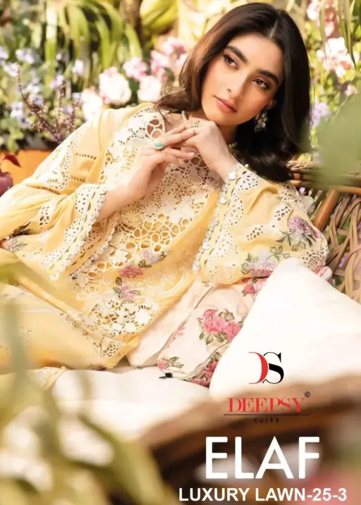 Deepsy Suits Elaf Luxury Lawn 25 Vol 3