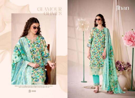 Jihan Fiza Cotton Embroidery Designer Work Wholesale Fancy Pakistani Suit Collection - Image 5