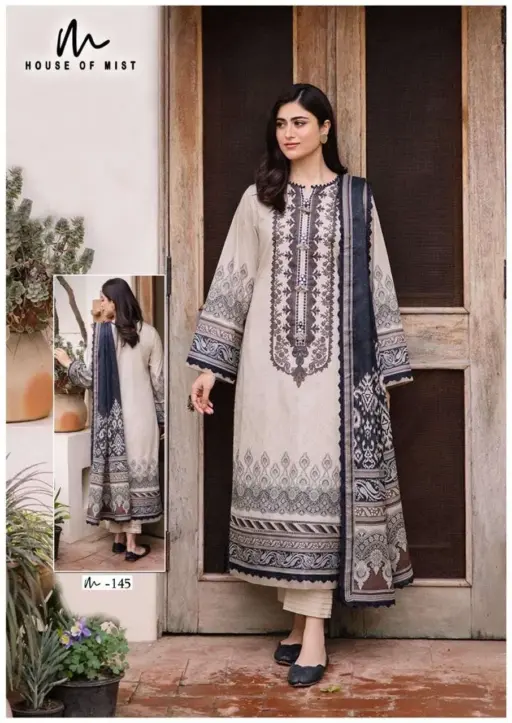 House of Mist Ghazal Cotton Collection Vol 15 Cotton Digital Print Wholesale Pakistani Karachi Suit Collection - Image 10