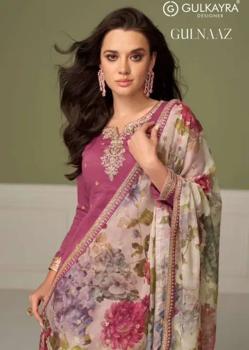 Gulkayra Gulnaaz Simar Silk Embroidery Work Wholesale Salwar Suits Collection